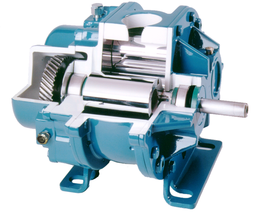 M-D Pneumatics positive displacement blower and vacuum pump CP series cutaway